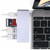 USB-C Hub Multiport Type-C HUB Adapter Converter With 2 USB 3.0 Ports Type C Charging Port SD/TF Card Reader For MacBook ( SILVER ) August 2018 - 3 USB-C Hub Multiport Type-C HUB Adapter Converter with 2 USB 3.0 Ports Type C Charging Port SD/TF Card Reader for MacBook ( SILVER ) - 3