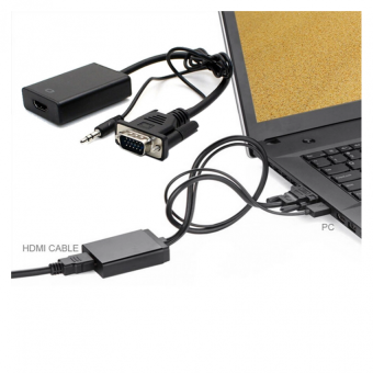 VGA To HDMI Output 1080P HD + USB Audio TV AV HDTV Cable June 2018 - 2 VGA to HDMI Output 1080P HD + USB Audio TV AV HDTV Cable - 2