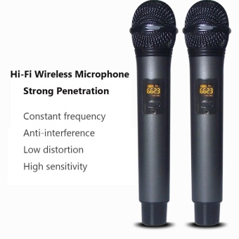 Wireless UHF Professional Microphone 2-Channel Dual LCD Handheld Mic System Kits US PLUG - Intl July 2018 - 4 Wireless UHF Professional Microphone 2-Channel Dual LCD Handheld Mic System Kits US PLUG - intl - 4