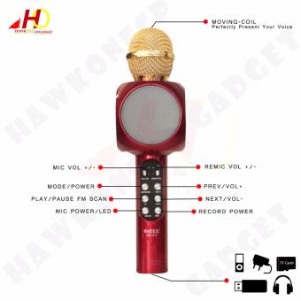 WS1816 Flash LED Lights Wireless Bluetooth Microphone Hi-Fi Speaker For Mobile Phones (Red) June 2018 - 3 WS1816 Flash LED Lights Wireless Bluetooth Microphone Hi-Fi Speaker for Mobile Phones (Red) - 3