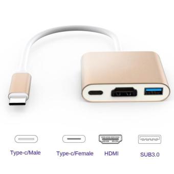 YBC Type C USB 3.1 To HDMI Adapter Charging Port For Macbook Laptop - Intl June 2018 - 3 YBC Type C USB 3.1 to HDMI Adapter Charging Port for Macbook Laptop - intl - 3
