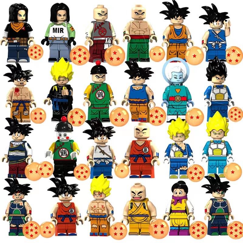 LEGO Dragon Ball Androids Saga & Legendary Super Saiyan Goku Vegeta Broly  Unofficial Minifigures 