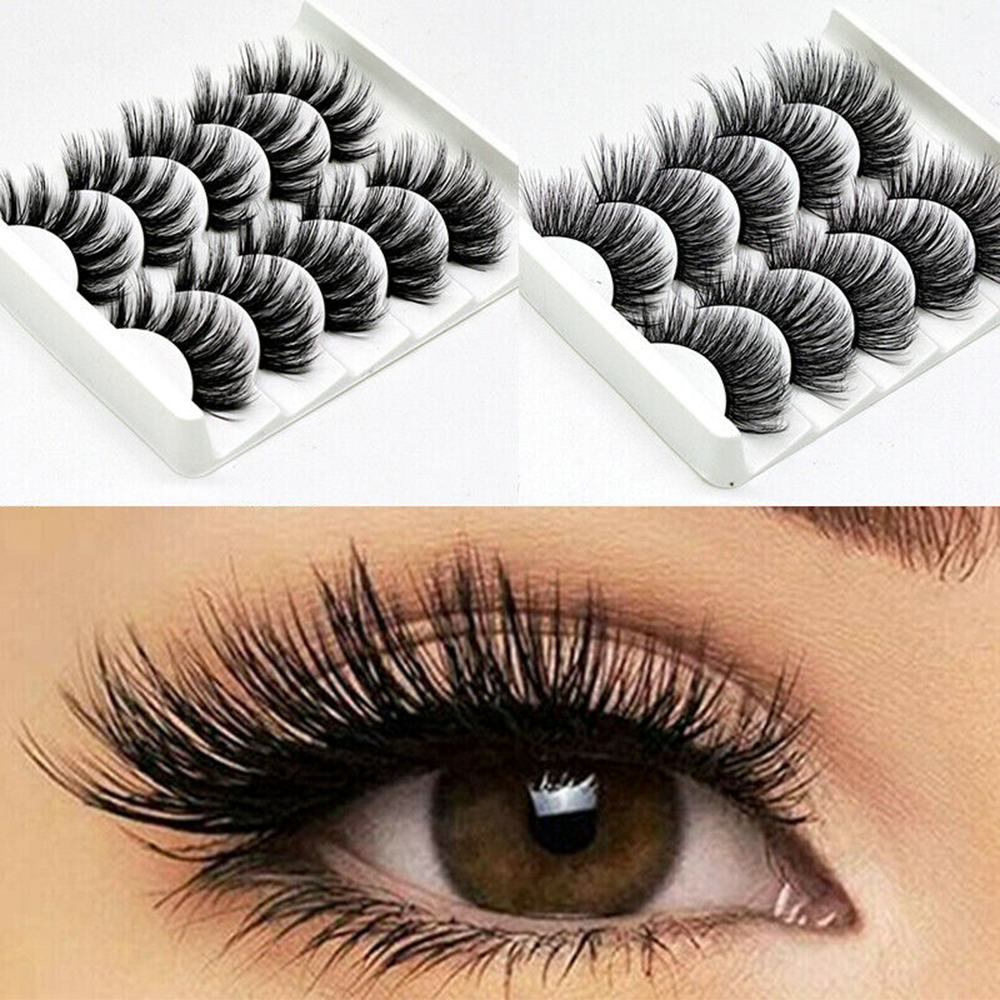 SQXRCH SHOP Eye Makeup Wispy Flared Natural Fluffy False Eyelashes Eye Lash Extension Crisscross 3D Faux Mink Hair