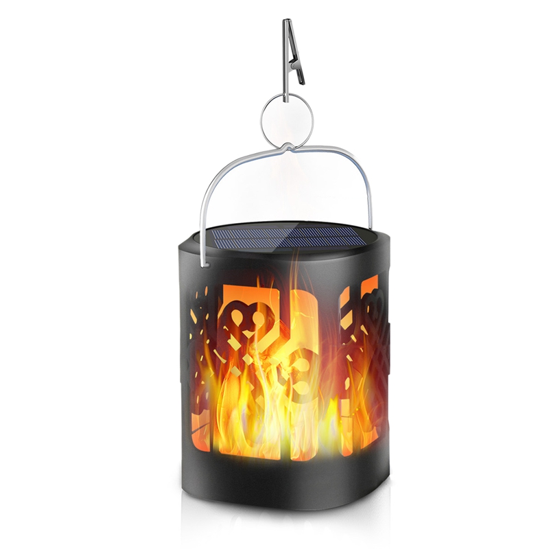 Solar Lanterns Outdoor Waterproof Flickering Flame Lantern Powered Hanging LED Lanterns for Garden Patio Balcony Yard