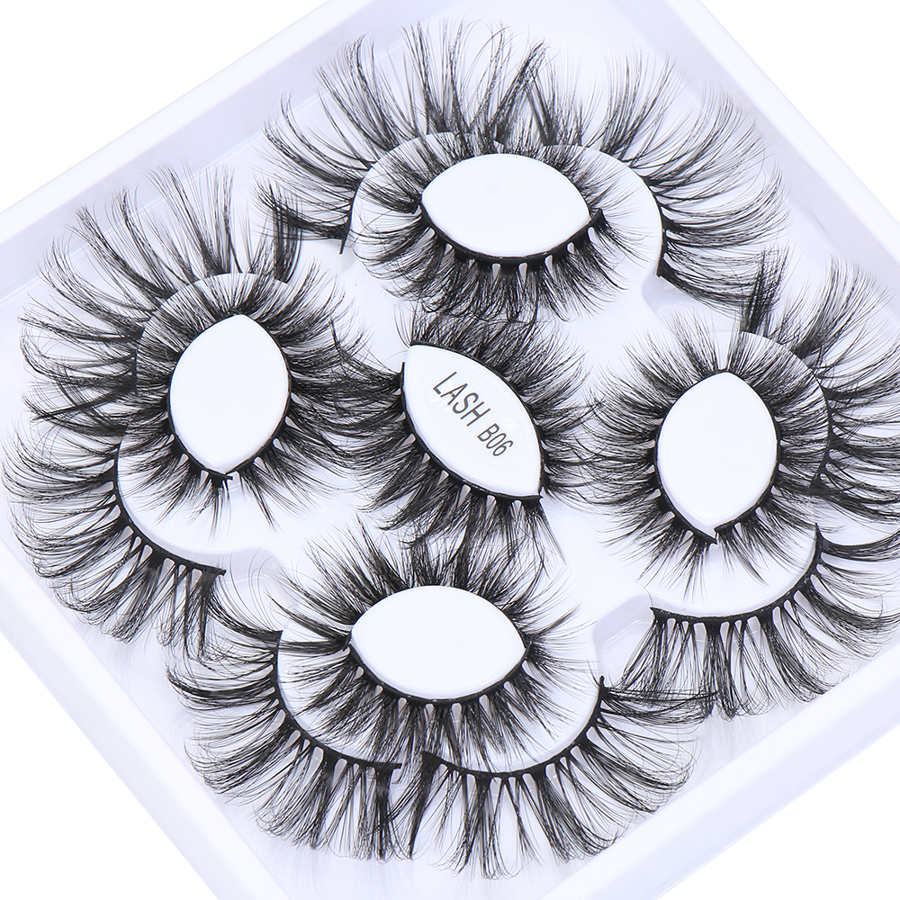 ZBRTDR SKONHED 9คู่ความงาม Little Dramatic ผสม Reusable 8D ขนตามิงค์ปลอมธรรมชาติยาว Wispies ขนตาปลอม Eyelashes Extension