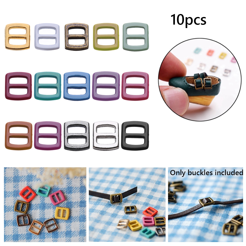 SYRUPSHADDOCKING 10pcs High quality 56mm 15 colors Stuffed Toys Tri-glide Buckle Diy Dolls Buckles Belt Buttons Doll Bags Accessories