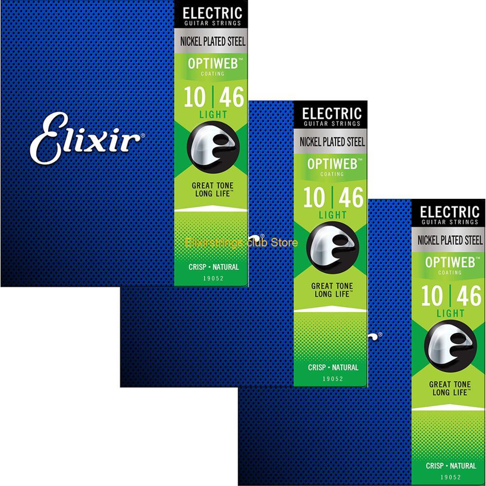 3 bộ dây đàn guitar điện elixir dây đàn guitar polyweb nanoweb phủ thép trơn chống gỉ 19052 12000 12002 12052 12077 miễn phí vận chuyển