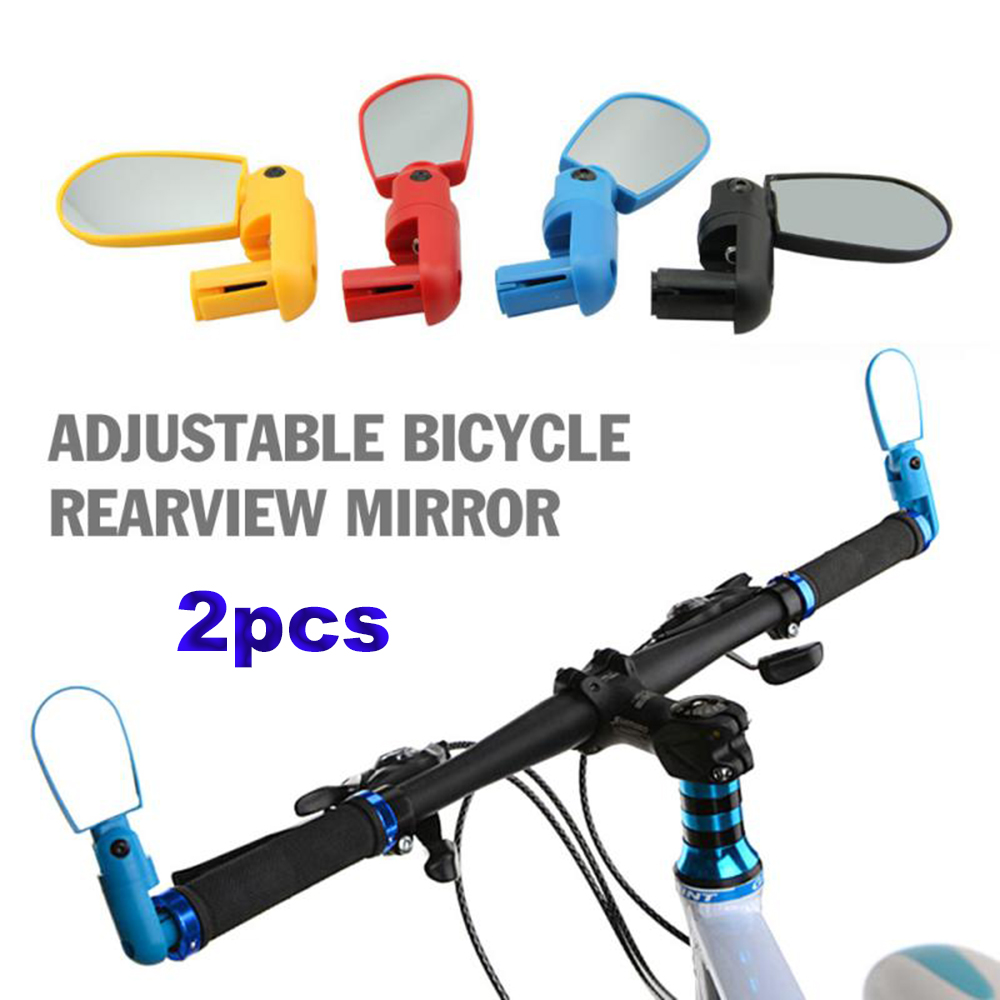YCR1063 1คู่กลางแจ้งติดตั้ง Handlebar จักรยานเสือภูเขาขี่จักรยานอุปกรณ์เสริมปรับมุมมองด้านหลังกระจกกระจกมองหลังจักรยานกระจกสะท้อนแสง
