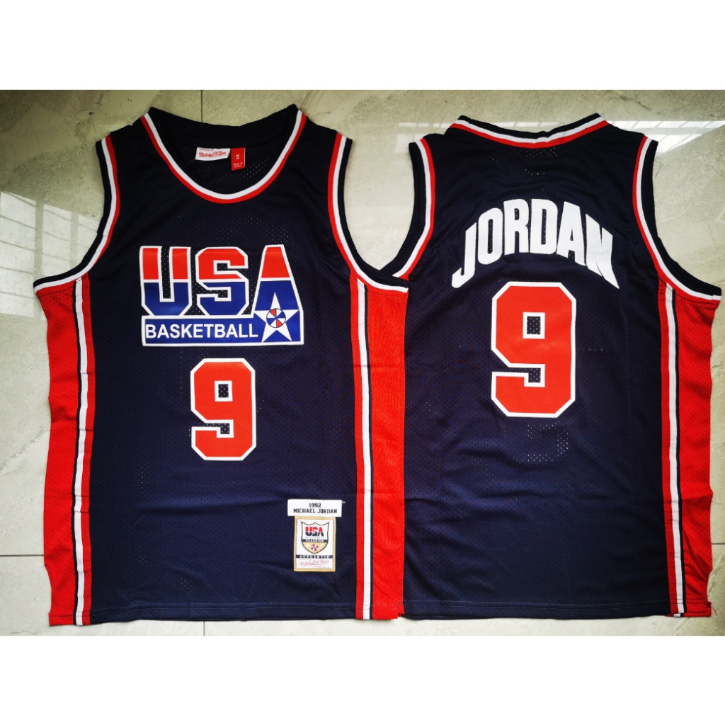 nba jersey USA Dream Team 1 No. 9 dark blue MN basketball jersey