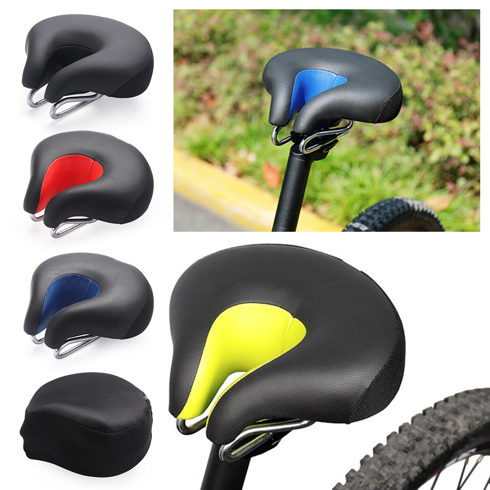 FASHION ALEKSEY Mountain Bicycle Big Bum for Exercise Outdoor Cycling Soft Padded Wide Bicycle Seat Noseless Bicycle Saddle
