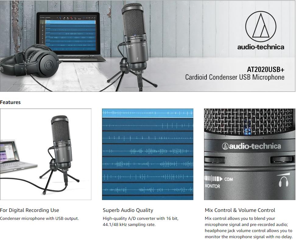 Audio-Technica AT2020USB+V - Limited Edition Chrome