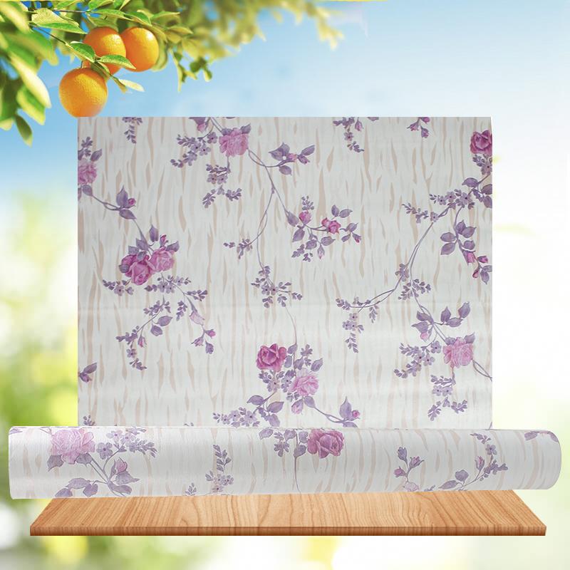 Oya Wallpaper Violet Flower Design White Background Wallpaper Self Adhesive Wall Stickers Home Decor Pvc10meters By 45cm Home Wallpaper Lazada Ph