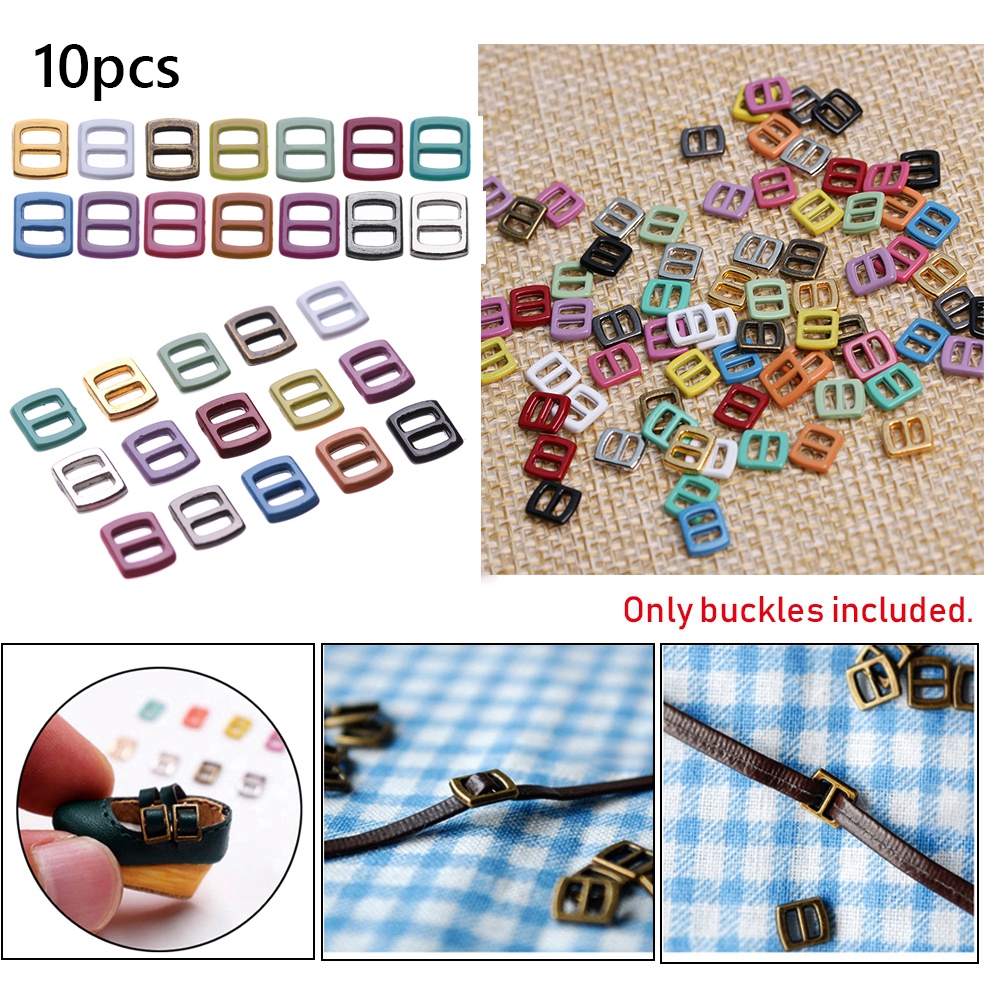 SYRUPSHADDOCKING 10pcs High quality 56mm 15 colors Stuffed Toys Tri-glide Buckle Diy Dolls Buckles Belt Buttons Doll Bags Accessories