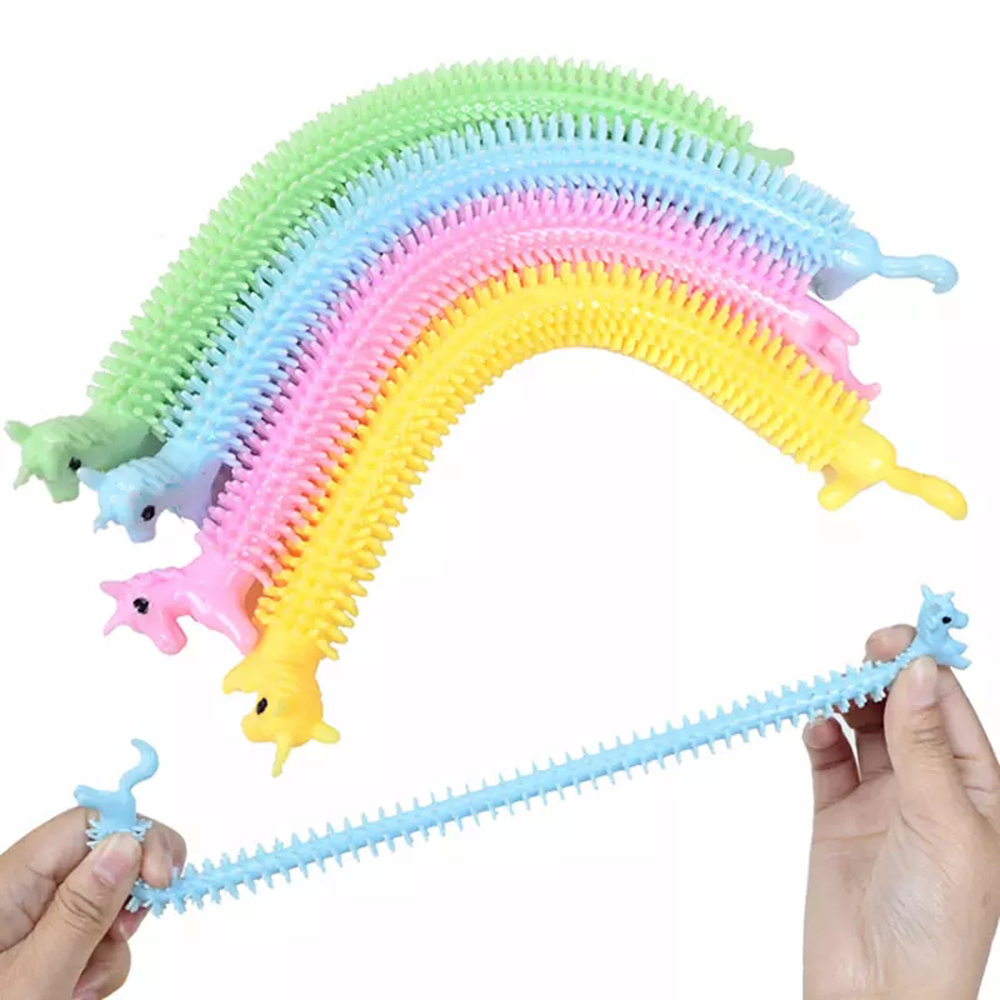UNGIPL ความคิดสร้างสรรค์สีสุ่ม Decompression ของเล่นที่หมกหมุ่น Vent TPR เชือกหนอนก๋วยเตี๋ยวของเล่นป้องกันความเครียดยืด String