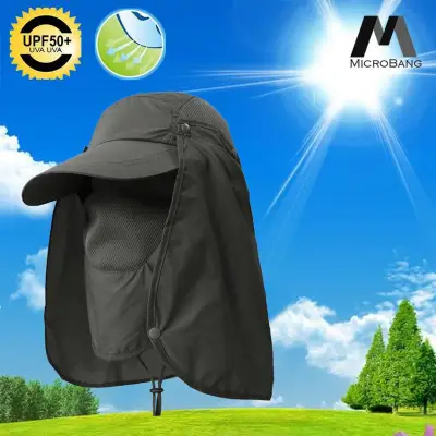 MicroBang Summer Sun Hat Caps, Unisex 360°outdoor Sun Protection Fishing Hats With Removable Neck&Face Flap Cover, UPF 50+ (4)