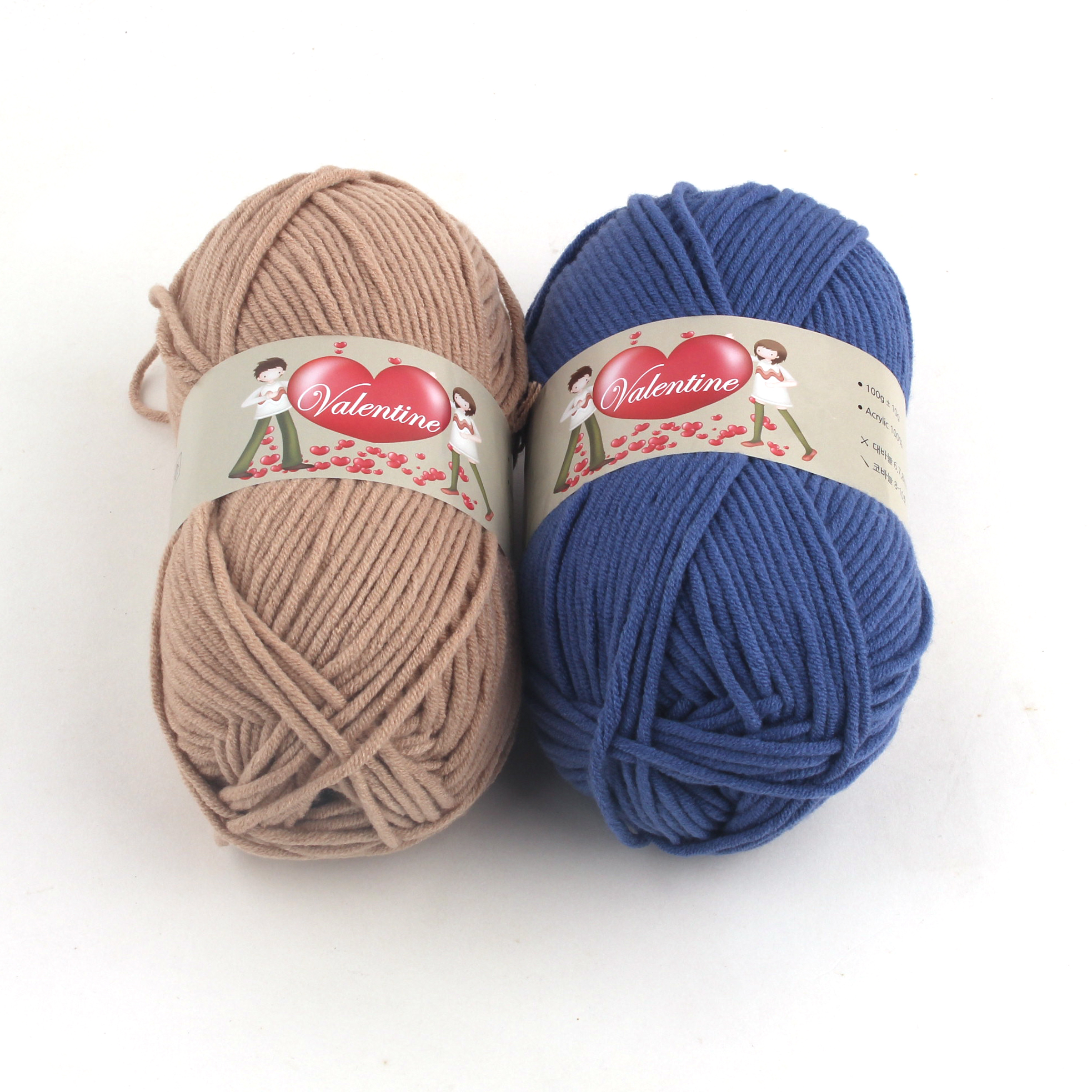 Valentine Yarn Soft Acrylic 100% Soft Knitting Crochet Yarn 100g 130m Made in Korea