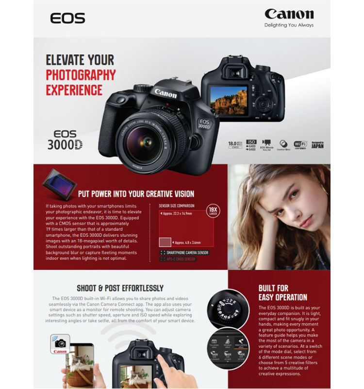 nikon canon d3000 camera price