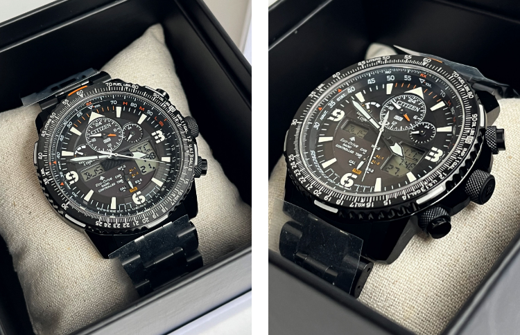 新品】CITIZEN ECO 赤 ソーラー腕時計 アテーサ JY8075ーSIE
