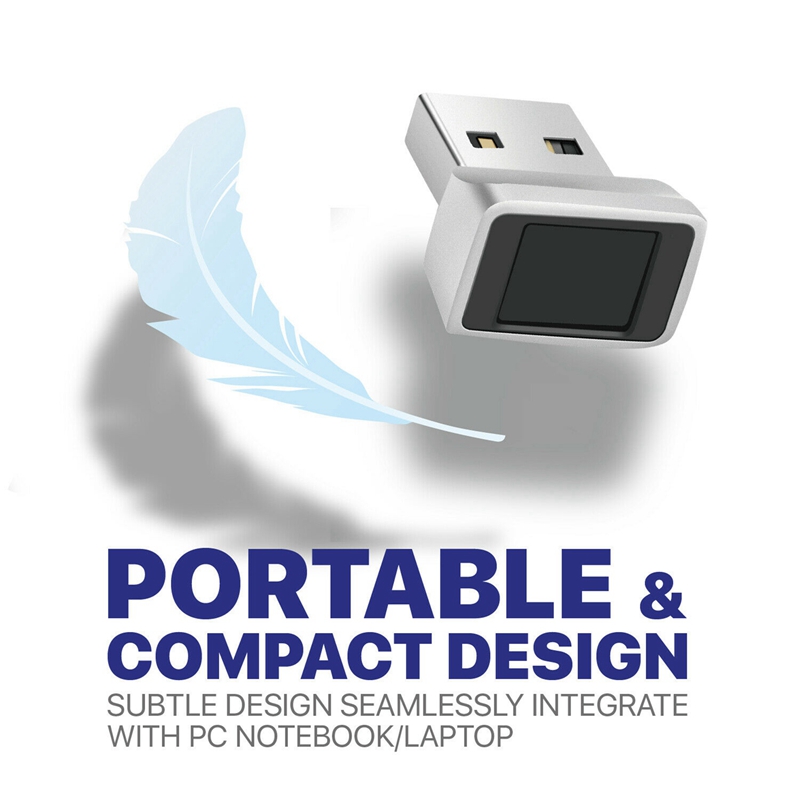 【IN STOCK&COD】USB Fingerprint Reader for Windows 10 Hello, Biometric Scanner for Laptops & PC