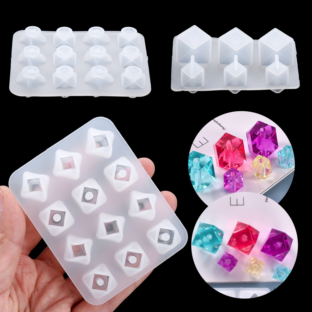 AGONIE SPORTS Ornament Epoxy Resin Jewelry Making Tools DIY craft Jewelry Making Tools Crystal Resin Molds Diamond Beads Silicone Mold Diamond Shape