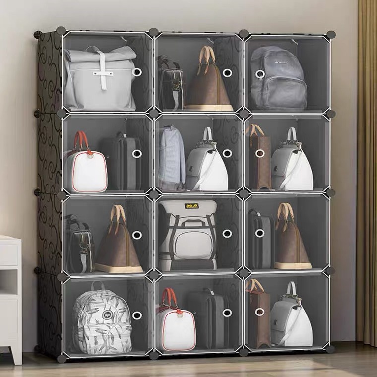 ✖6 Layers DIY Bag Storage Cabinet Dustproof Bag Display Shelf Mintshop