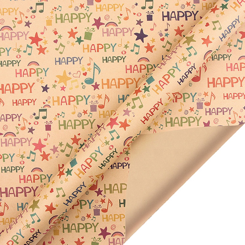 6 Pcs Wrapping Paper Sheets,Birthday Wrapping Paper Set Festival Gift Wrap  Papers,Ribbon Present Gift