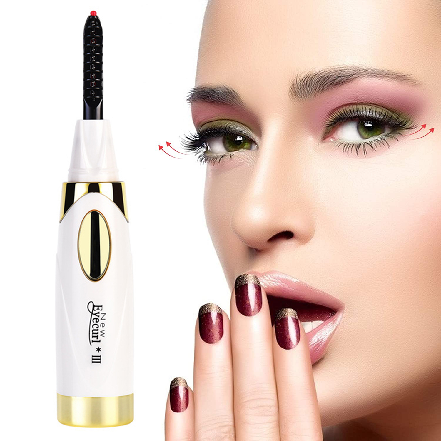 LONGZHU1 Beauty Makeup Tool for Women Eye Lash Curler Professional Long lasting Electric Eyelash Curler Heated Eyelash Curler USB Rechargeable