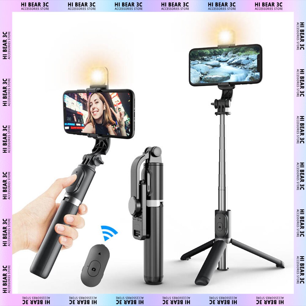 UYH Action Camera Holder Folding Gimbal 10M Bluetooth Selfie Stick
