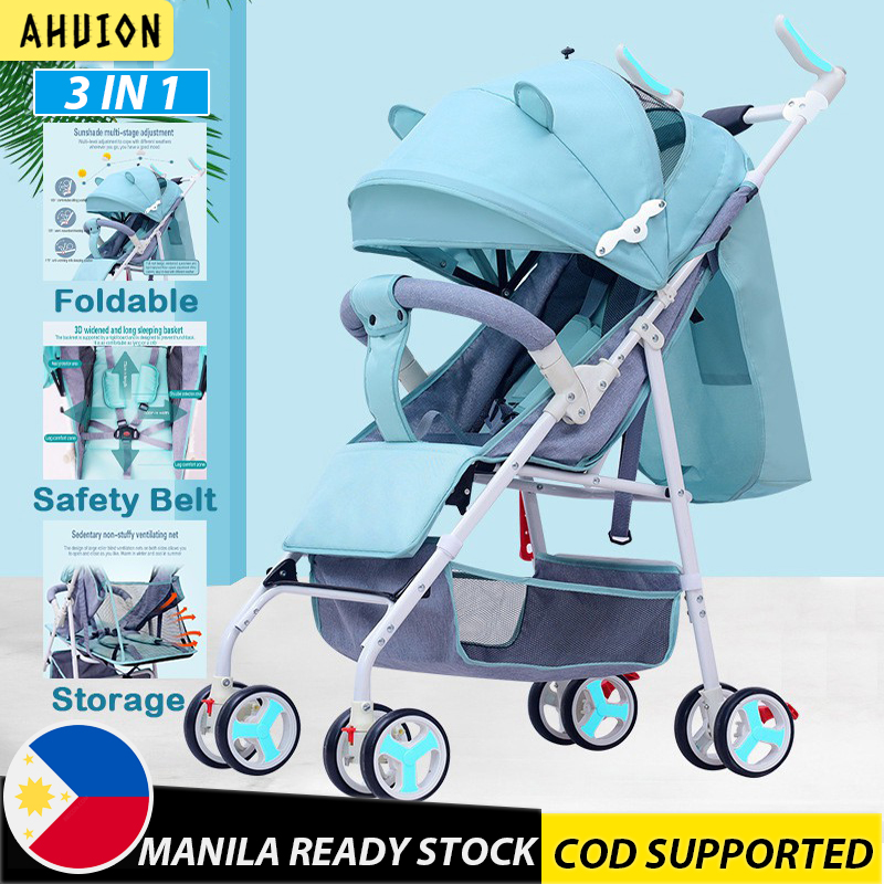 Portable baby stroller 2024 3 in 1