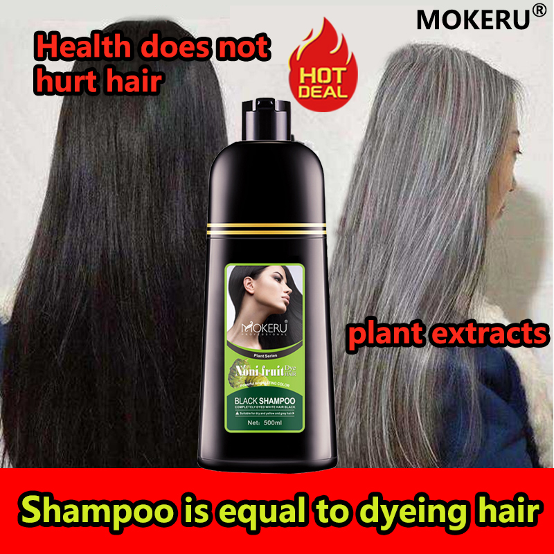 Dye your black hair easily at home MOKERU Hair Blackening Shampoo 500ml  Naturally colored Plant extracts Mild and not irritating Healthy and not  hurting hair Black Hair Dye Japan original Black hair