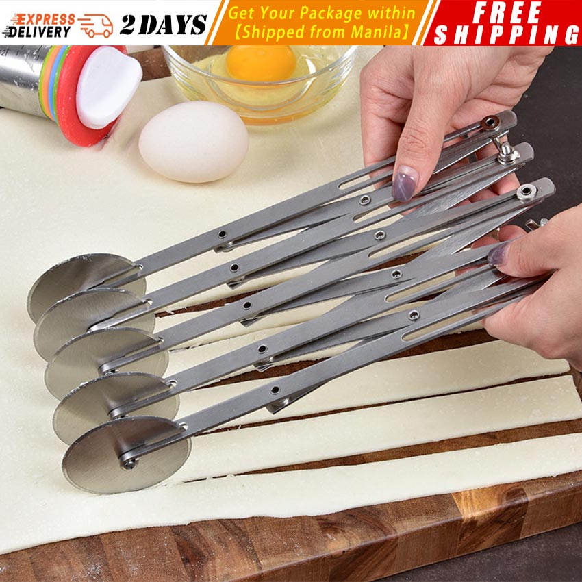 3/4/5/6/7 Wheels Cutter Dough Divider Side Pasta Knife Flexible