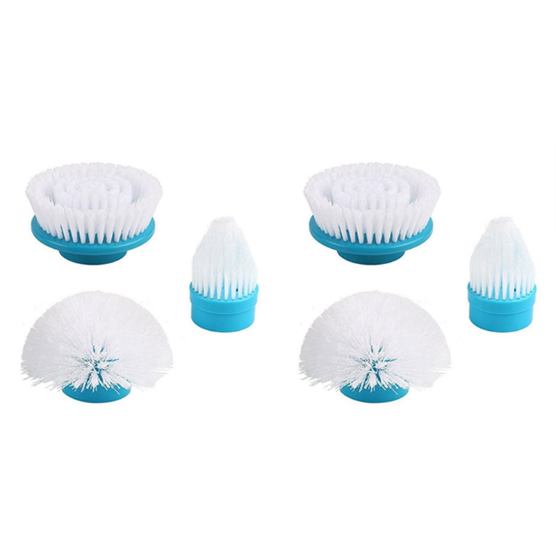 3Pcs Electric Cleaning Brush Heads Tile Bathroom Kitchen Multi-Purpose Uses Turbo Scrub Replaceable Brush Head Set - 2