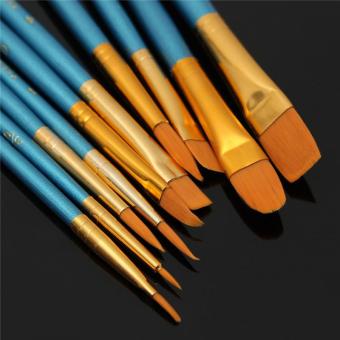 10 Pcs Nylon Wooden Handle Paint Brush Set For Painting Art Supplies - Intl July 2018 - 3 10 Pcs Nylon Wooden Handle Paint Brush Set For Painting Art Supplies - intl - 3