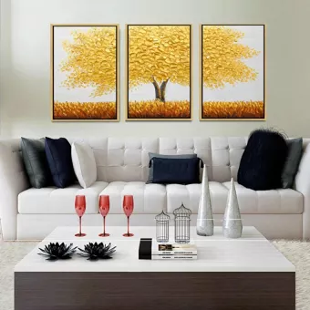 100% Hand Painted Oil Painting On Canvas Golden Money Tree Abstract Landscape Oil Painting Wall Art For Home Decor - Intl July 2018 - 2 100% Hand Painted Oil Painting on Canvas Golden Money Tree Abstract Landscape Oil Painting Wall Art for Home Decor - intl - 2