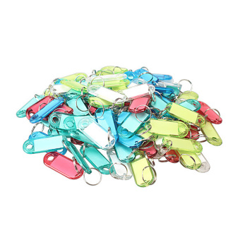 100 Pcs Colorful Clear Plastic Key Tags ID Label With Key Chain TagCard Split Ring (Intl) June 2018 - 4 100 Pcs Colorful Clear Plastic Key Tags ID Label with Key Chain TagCard Split Ring (Intl) - 4