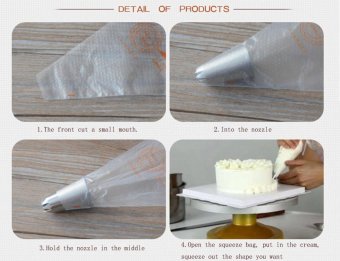 100Pcs Large Size Thicker Disposable Plastic Icing Piping PastryBag Cream Bag Pastry Bag Cake Decorating Baking Tool - Intl June 2018 - 5 100Pcs large Size Thicker Disposable Plastic Icing Piping PastryBag Cream Bag Pastry Bag Cake Decorating Baking Tool - intl - 5