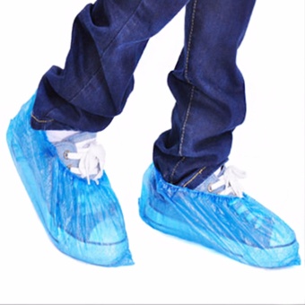 100PCS Medical Waterproof Boot Covers Plastic Disposable ShoeCovers Overshoes - Intl June 2018 - 2 100PCS Medical Waterproof Boot Covers Plastic Disposable ShoeCovers Overshoes - intl - 2