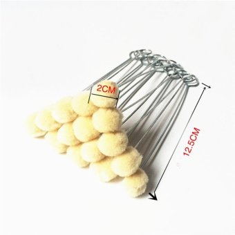 100pcs Wool Daubers With Metal Handle For Leather Dyes - Intl June 2018 - 2 100pcs Wool Daubers with Metal Handle for Leather Dyes - intl - 2