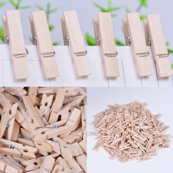 100x 25MM Mini Natural Wooden Clothe Po Paper Peg Clothespin Craft Clips Arts - Intl May 2018 - 4 100x 25MM Mini Natural Wooden Clothe Po Paper Peg Clothespin Craft Clips Arts - intl - 4