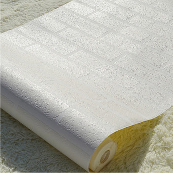 10m Brick Pattern 3D White Textured Non-woven Flocking Wallpaper Wall Paper Roll June 2018 - 3 10m Brick pattern 3D White Textured Non-woven Flocking Wallpaper Wall Paper Roll - 3