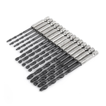 15pcs High Speed Steel Hex Shank Twist Drill Bit 3/4/5mm ForWoodworking Power Tools - Intl June 2018 - 2 15pcs High Speed Steel Hex Shank Twist Drill Bit 3/4/5mm forWoodworking Power Tools - intl - 2