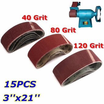15x Mix 3'' X 21'' Sanding Belts Aluminium Oxide 40/80/120 Grits Sander Abrasive - Intl June 2018 - 2 15x Mix 3'' x 21'' Sanding Belts Aluminium Oxide 40/80/120 Grits Sander Abrasive - intl - 2