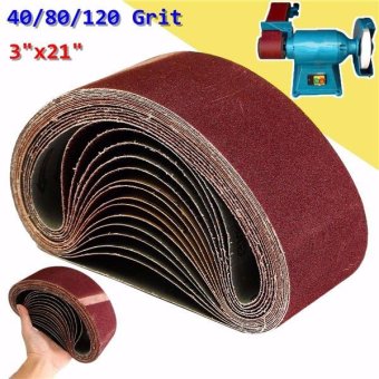 15x Mix 3'' X 21'' Sanding Belts Aluminium Oxide 40/80/120 Grits Sander Abrasive - Intl June 2018 - 4 15x Mix 3'' x 21'' Sanding Belts Aluminium Oxide 40/80/120 Grits Sander Abrasive - intl - 4