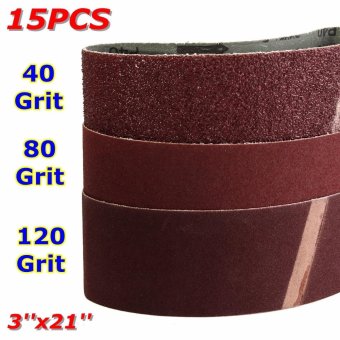 15x Mix 3'' X 21'' Sanding Belts Aluminium Oxide 40/80/120 Grits Sander Abrasive - Intl June 2018 - 3 15x Mix 3'' x 21'' Sanding Belts Aluminium Oxide 40/80/120 Grits Sander Abrasive - intl - 3