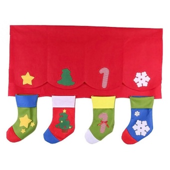 1Set (Up And Down ) Christmas Decorative Door Window Cute ChristmasStocking Socks Curtains For Living Room WA795 T10 - Intl June 2018 - 3 1Set (Up and Down ) Christmas Decorative Door Window Cute ChristmasStocking Socks Curtains for Living Room WA795 T10 - intl - 3