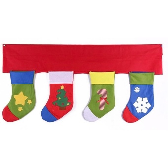 1Set (Up And Down ) Christmas Decorative Door Window Cute ChristmasStocking Socks Curtains For Living Room WA795 T10 - Intl June 2018 - 4 1Set (Up and Down ) Christmas Decorative Door Window Cute ChristmasStocking Socks Curtains for Living Room WA795 T10 - intl - 4