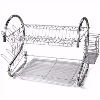 2 Layer Dish Drainer / Kitchen Rack With Mini Portable Fan (Color May Vary) April 2018 - 2 2 Layer Dish Drainer / Kitchen Rack with Mini Portable Fan (Color May Vary) - 2