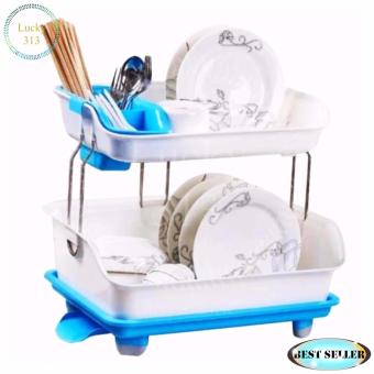 2 Layer Kitchen Utensils And Dish Drainer Organizer Tray Blue April 2018 - 2 2 Layer Kitchen Utensils and Dish Drainer Organizer Tray Blue - 2