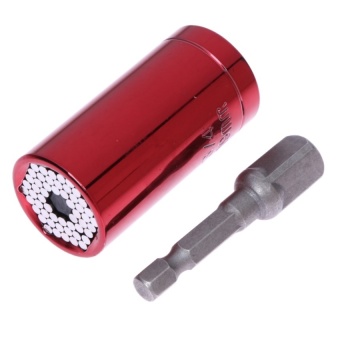 2 Piece/Set Gator Grip Multi Function Ratchet Universal Socket 7-19mm Power Drill Adapter Car Hand Tools Repair Kit (Red) - Intl April 2018 - 4 2 Piece/Set Gator Grip Multi Function Ratchet Universal Socket 7-19mm Power Drill Adapter Car Hand Tools Repair Kit (Red) - intl - 4