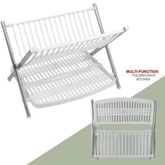 2 Tier Multi-functional Folding Kitchen Dish Rack (White) June 2018 - 3 2 Tier Multi-functional Folding Kitchen Dish Rack (White) - 3